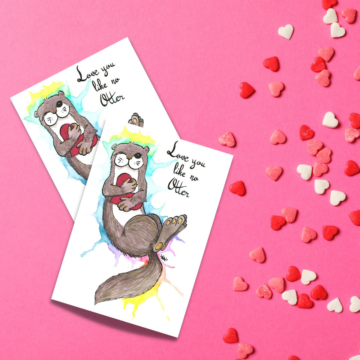 Carte Postale Love you like no Otter